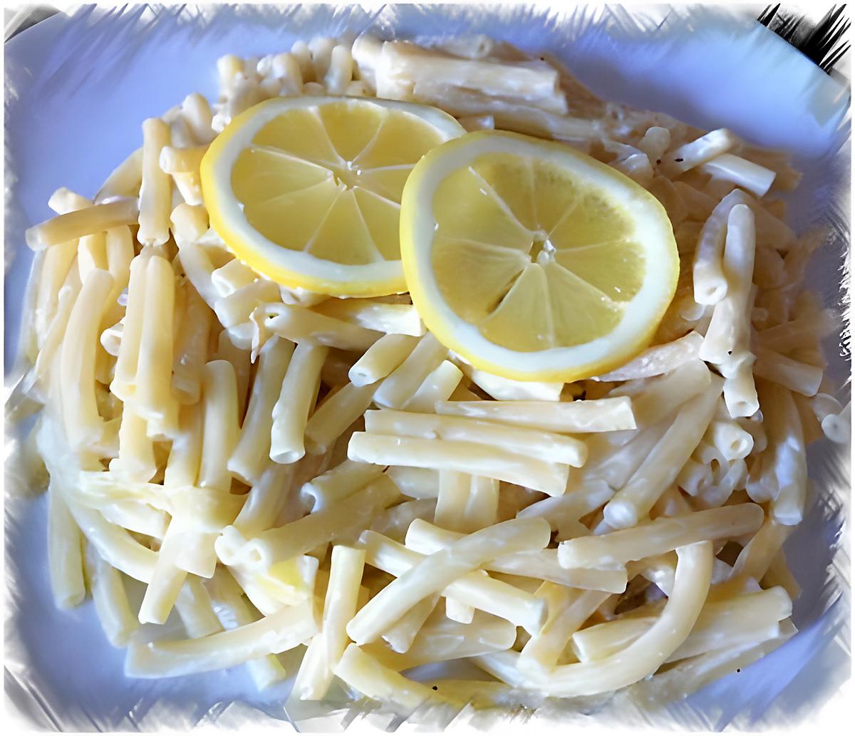 recette Macaronis sauce citronnée