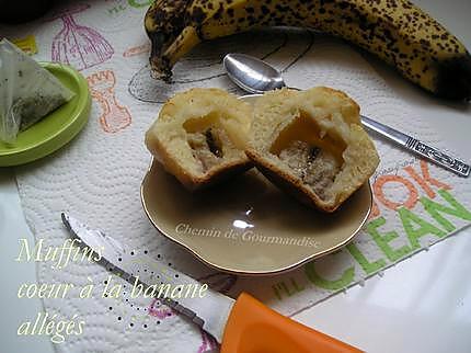 recette Muffins coeur à la banane allégés