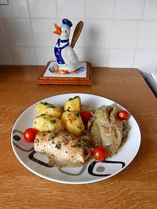 recette Escalopes de poulet à la moutarde à l'ancienne.