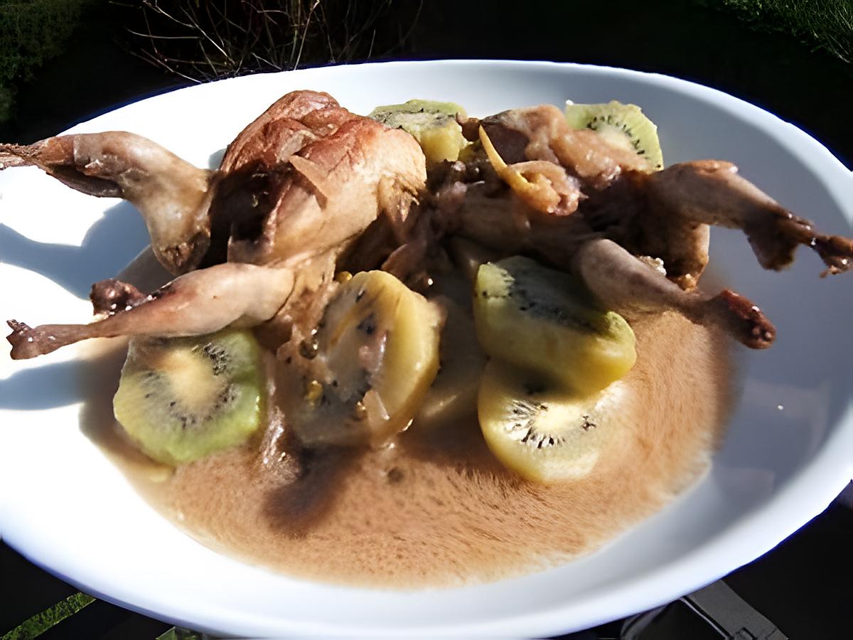 recette Cailles aux kiwis