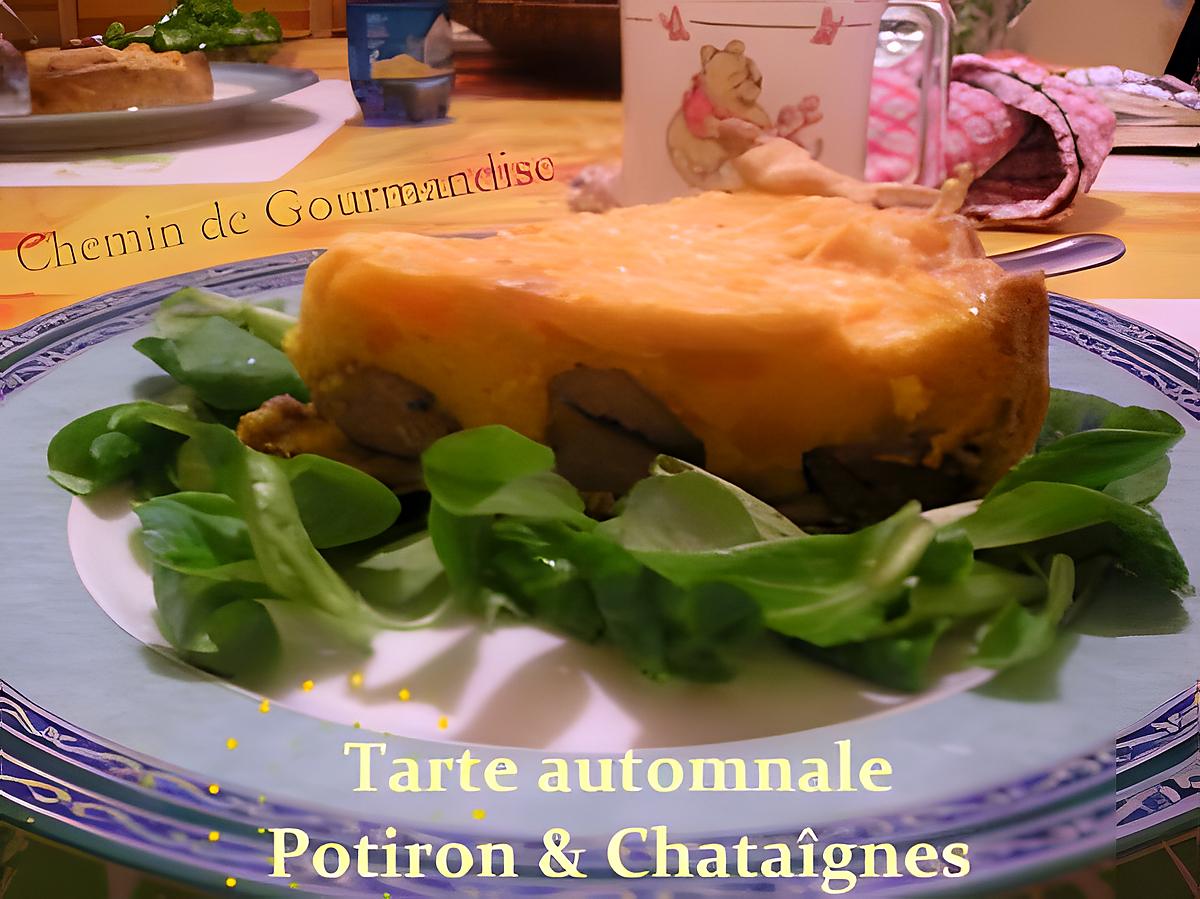 recette Tarte automnale potimarron & châtaignes