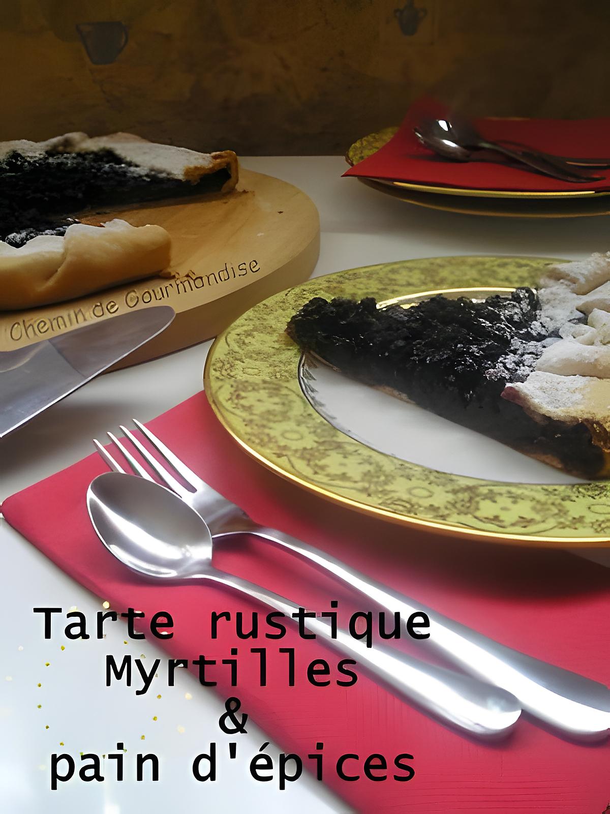 recette Tarte aux myrtilles & pain d'épices