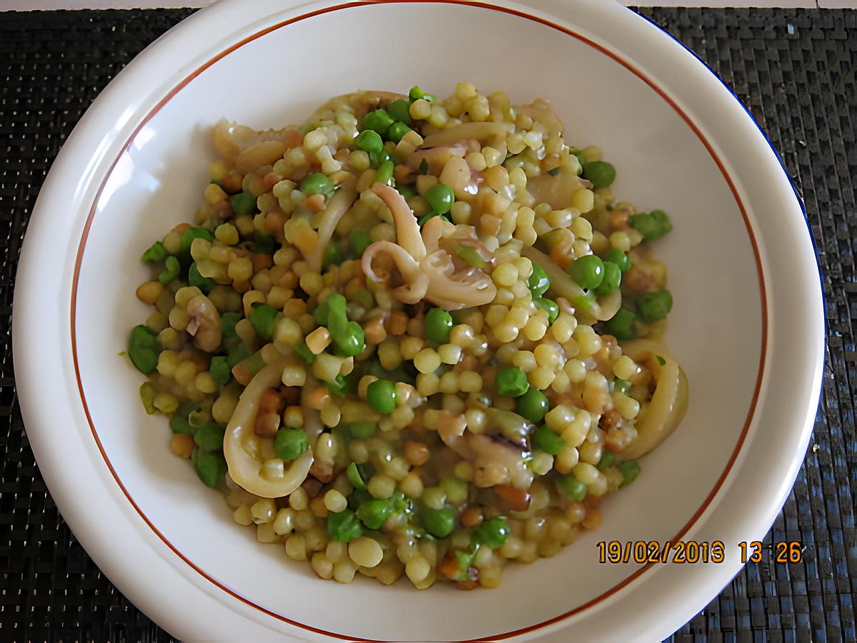 recette Fregula aux calamars