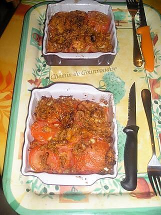 recette Tomates & Poireaux gratinés