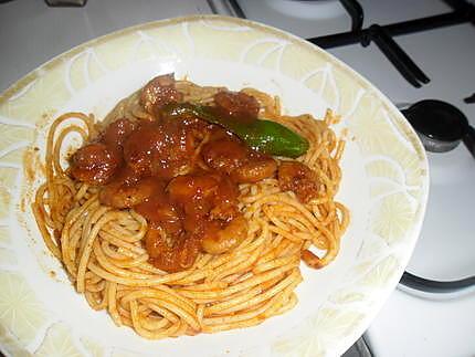 recette sbaguetti aux crevette (a la tunisienne)