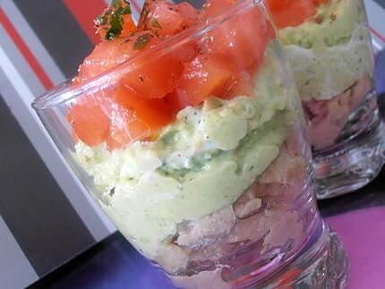 recette verrine thon-avocat