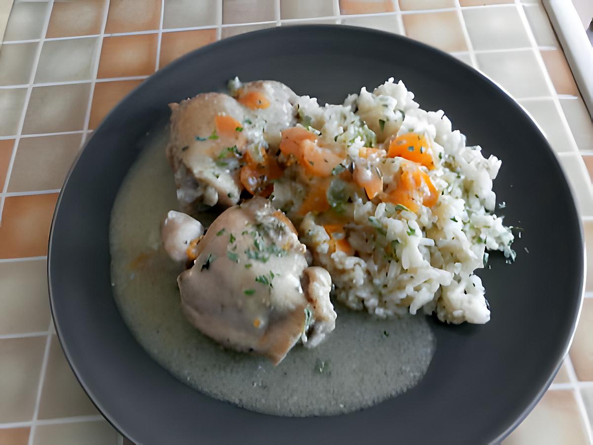 recette blanquette de poulet et son riz