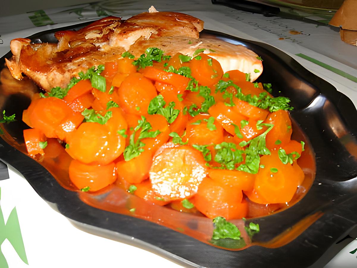 recette Saumon royal grillé et carottes glacées au miel