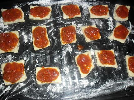 recette mini pizza aux crevettes (thon)