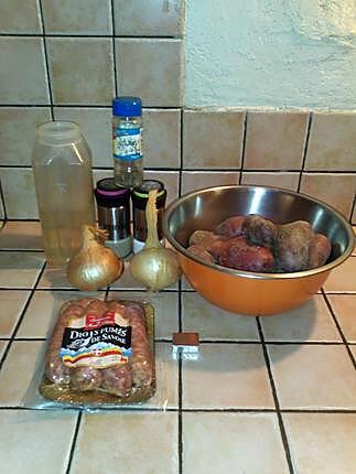 recette Pdt à la saucisse diots