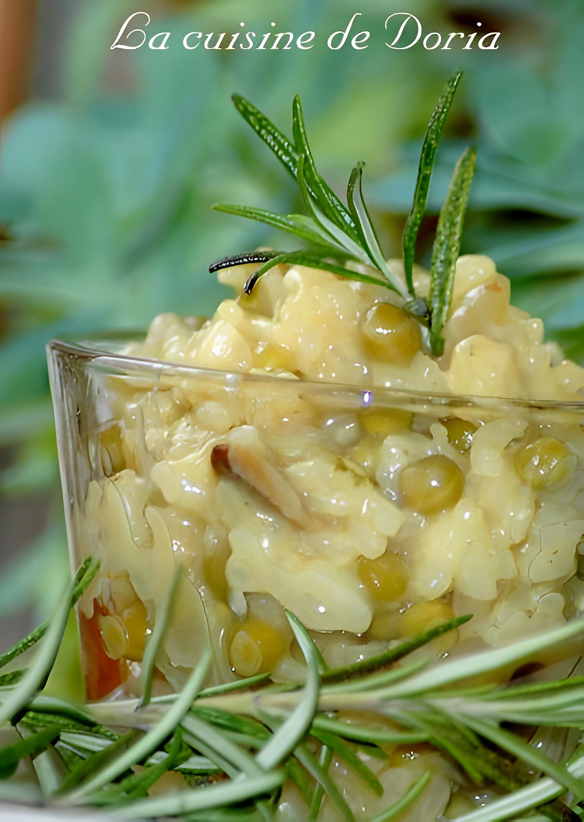 recette Risotto aux champignons de Paris et petits pois