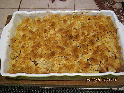 recette CRUMBLE AUX POMMES