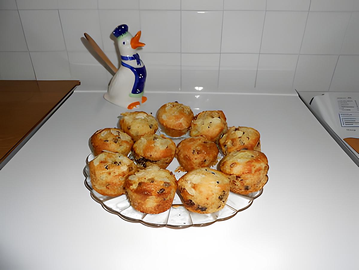 recette Muffins poires et pépites de chocolat.