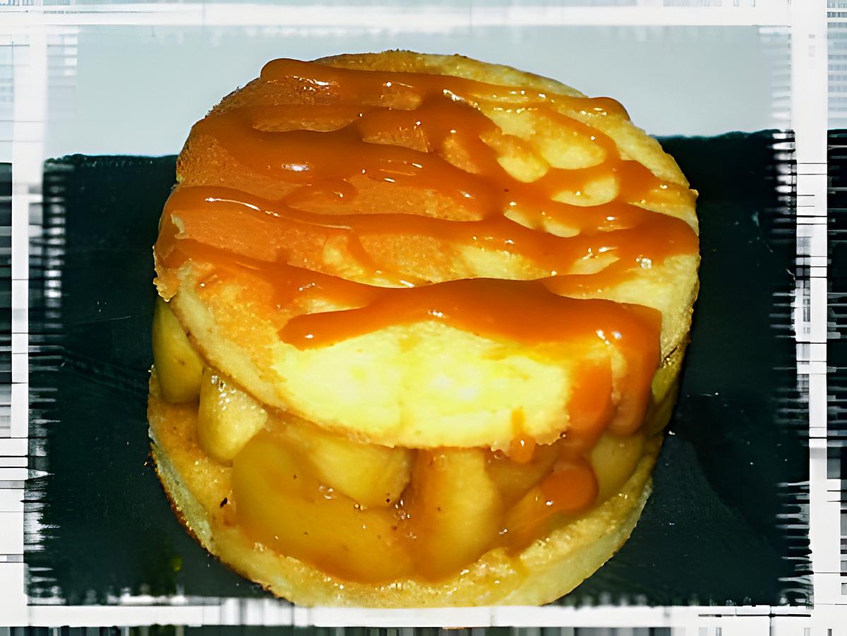 recette Pancakes à la ricotta, Pommes poêlées à la fève tonka et Caramel à la fleur de sel