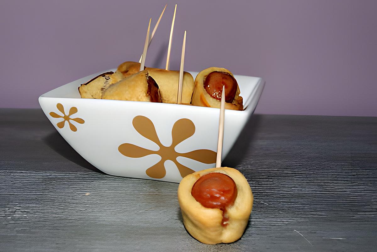 recette canapé apéritif (saucisse feuilleté)