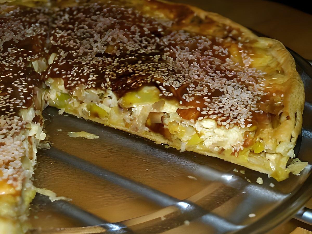 recette Quiche aux Poireaux et au Gingembre