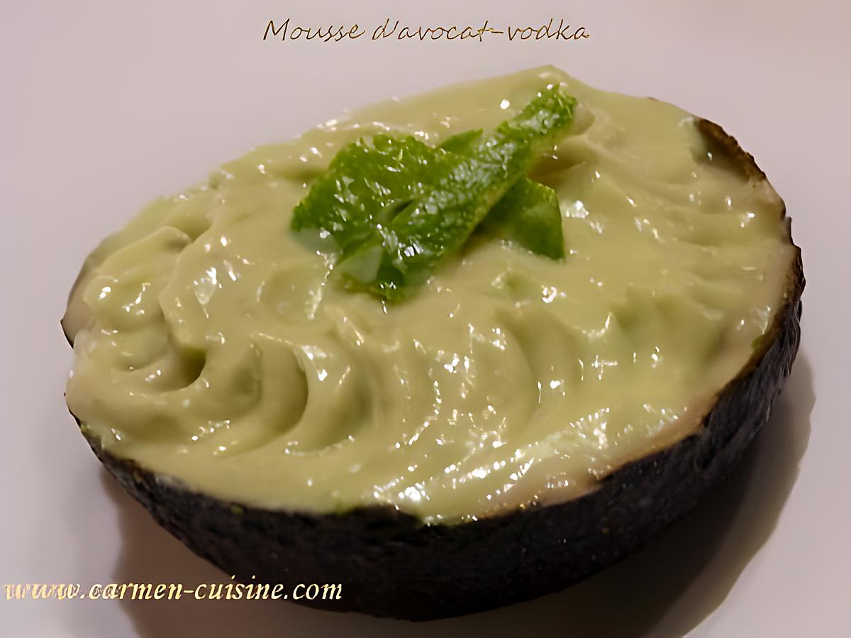 recette Mousses d'avocat-vodka