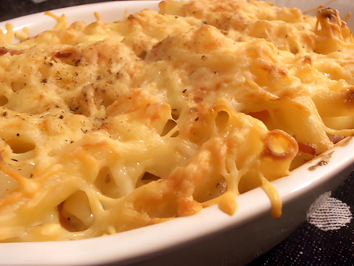 recette gratin de macaroni au jambon fumé