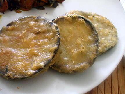 recette " Berengenas rebozadas...."( Aubergines...)... vite fait....