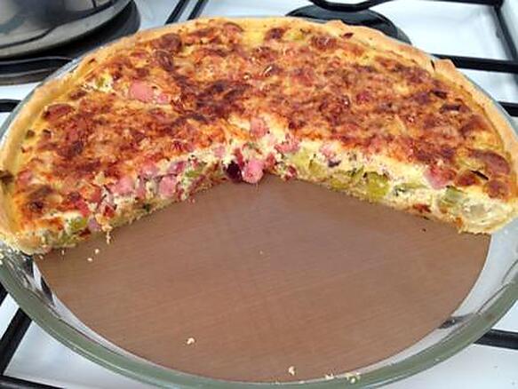 recette tarte aux poireaux jambon et saucisses