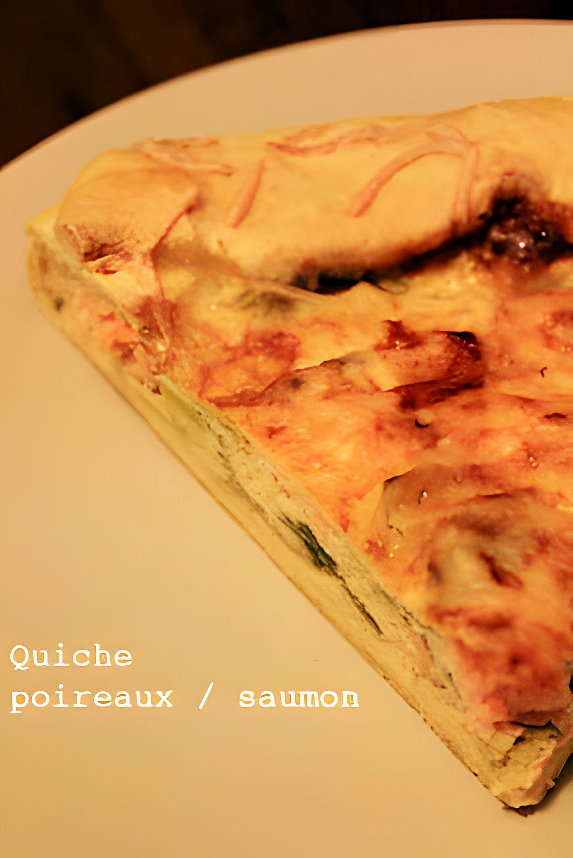 recette Quiche poireaux saumon