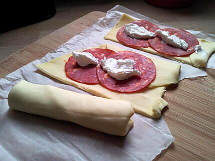 recette Nems feuilleté au chorizo et chévre