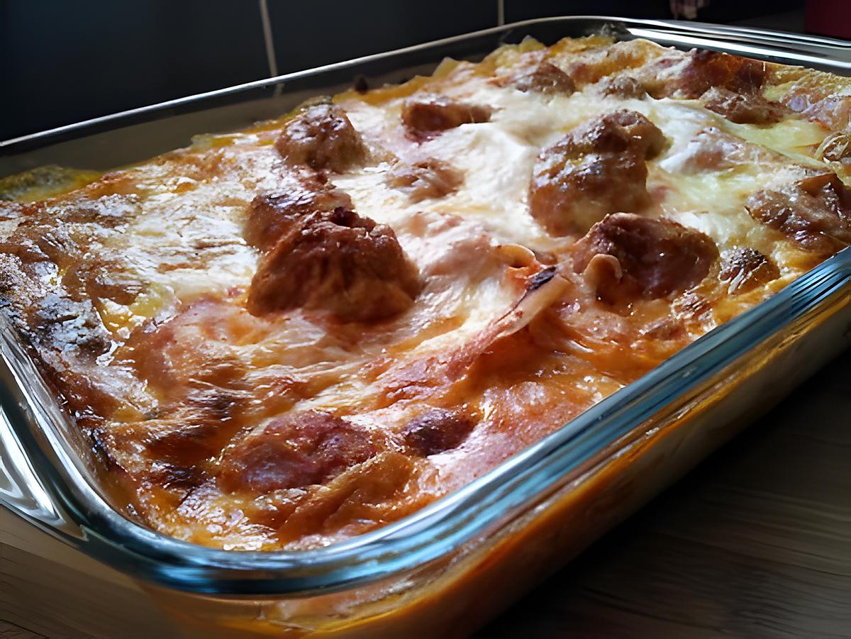 recette Lasagnes aux boulettes de viande