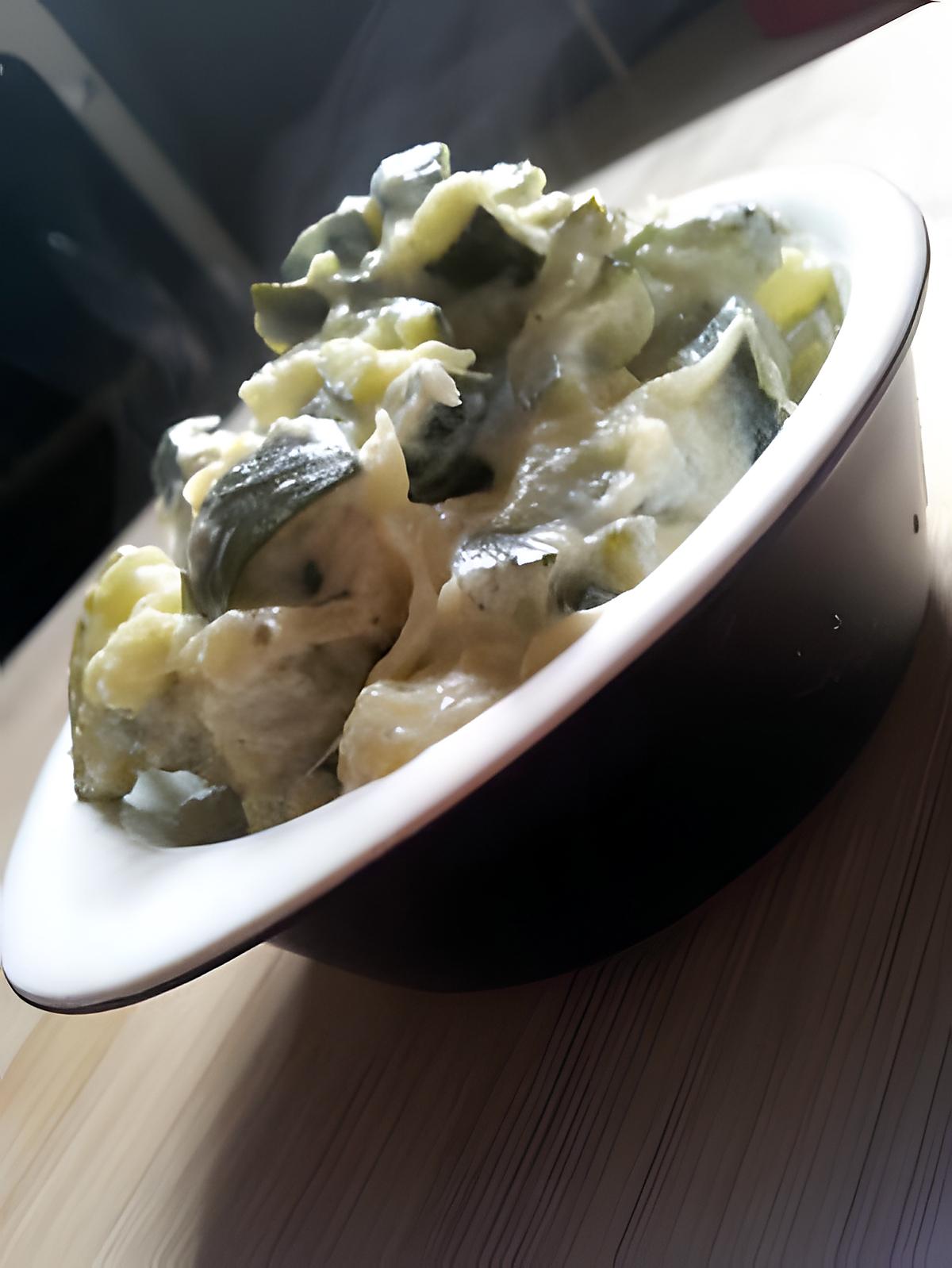 recette Fondue de courgettes au boursin