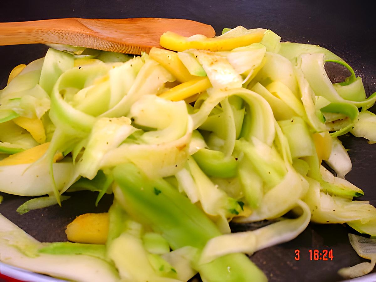 recette poelée croquante courgette et mangue