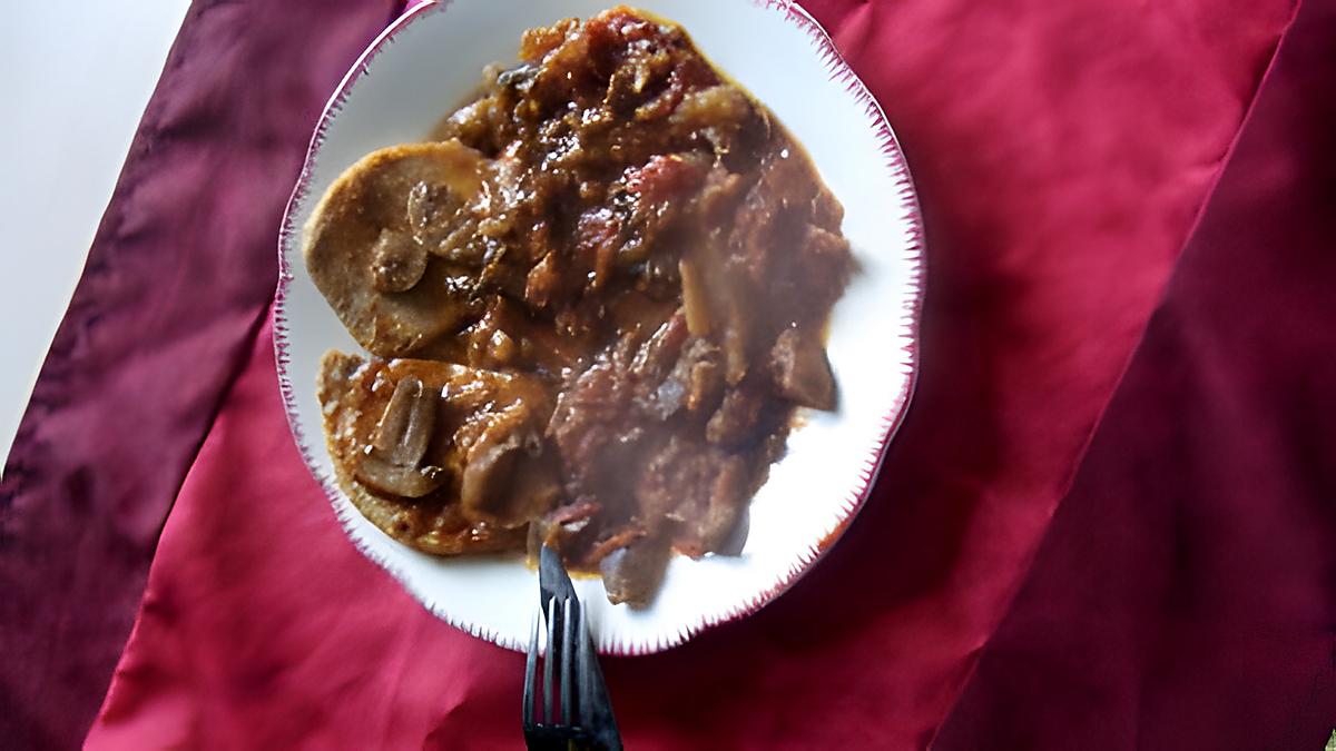 recette escalopes de veau   ratatouille et champignons