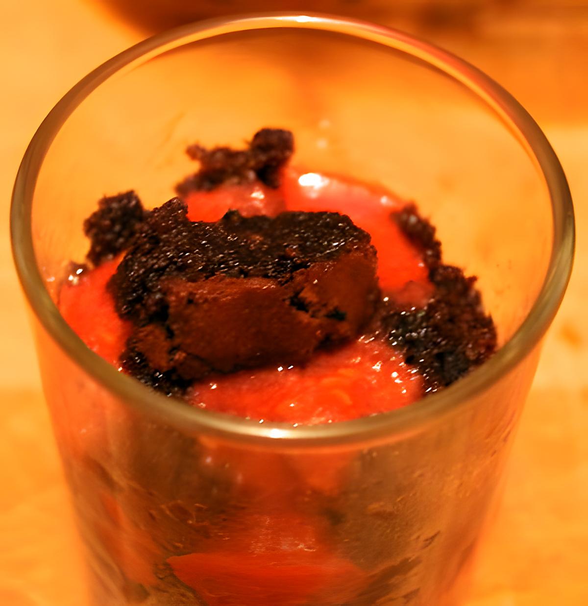 recette Verrine chocolat framboise selon Nono