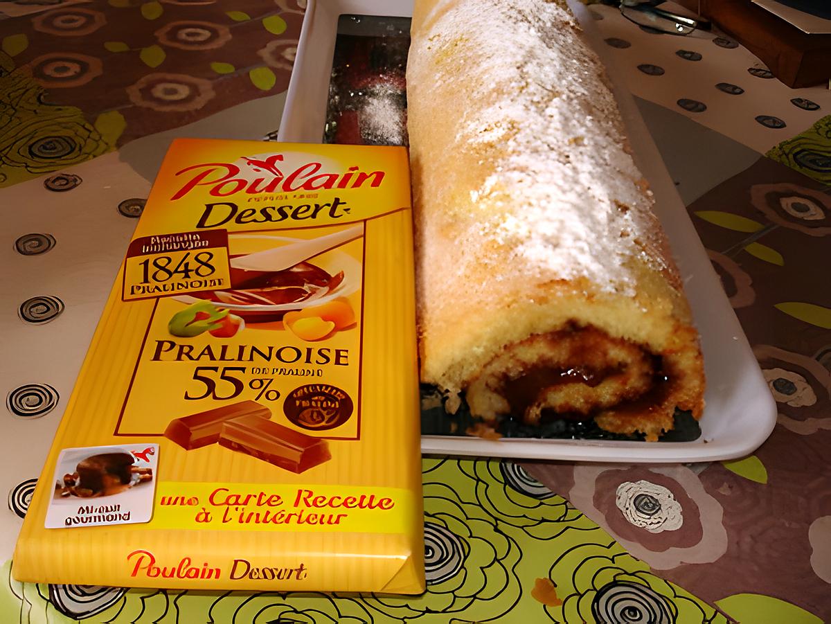 recette gâteau roulé à la pralinoise