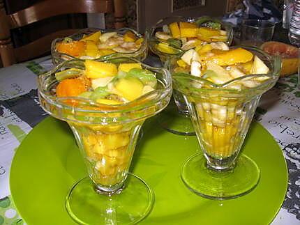 recette Coupes de fruits frais par ma petite fille