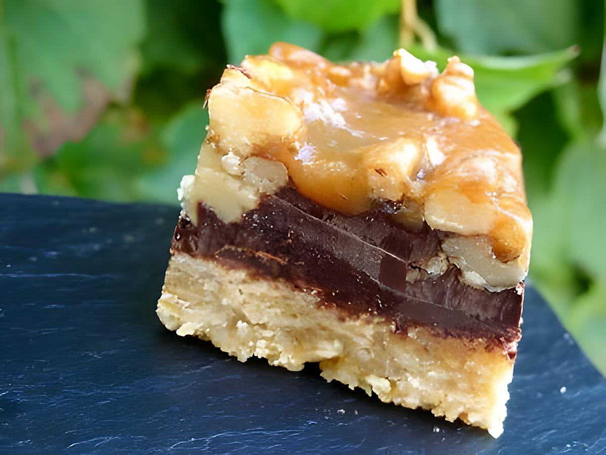 recette Gourmandises noix-choco-caramel