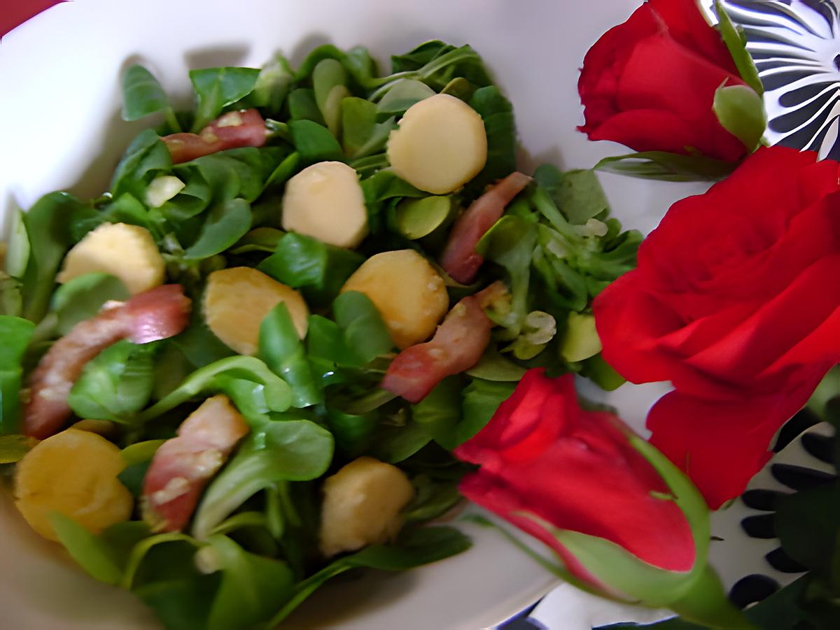 recette mache avec quenelles poelées