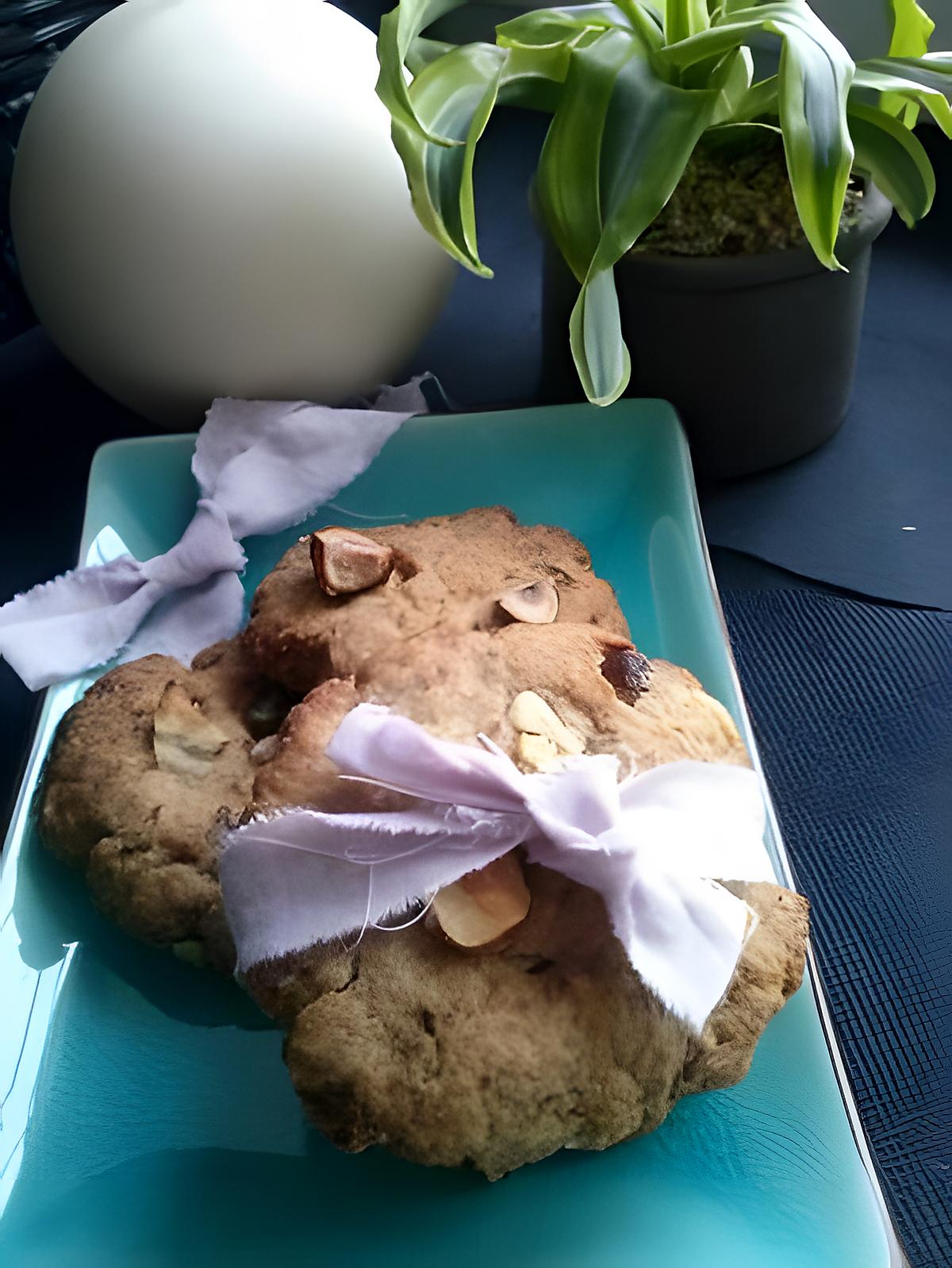 recette Cookies beurre de cacahuetes, pépites de chocolat, noisettes