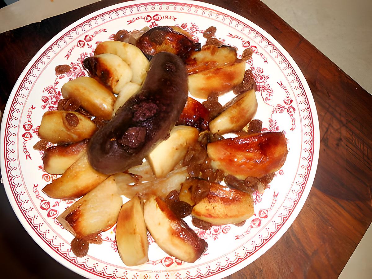 recette Boudin noir aux pommes et raisins