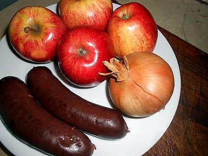 recette Boudin noir aux pommes et raisins