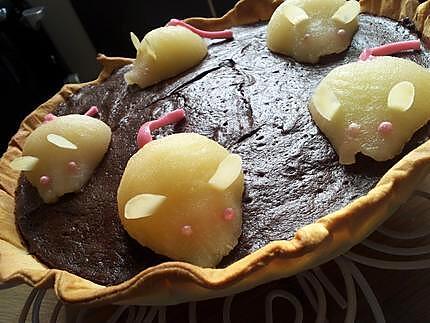 recette Tarte la ronde des souris (mousse au chocolat et aux poires)