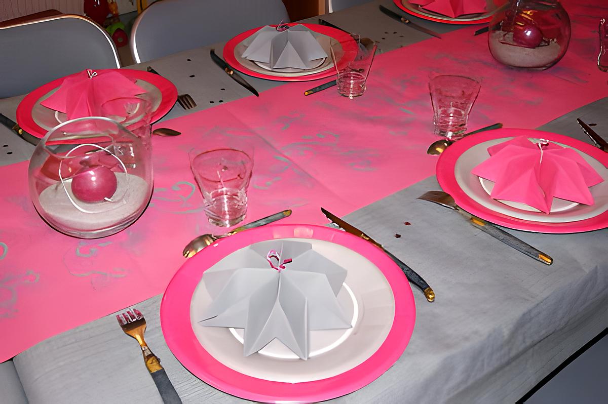 recette Idée de déco de table (gris/fushia)