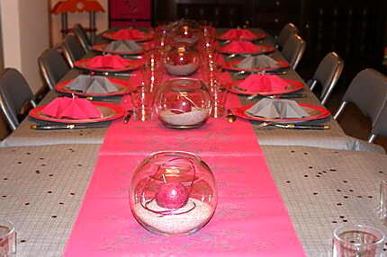 recette Idée de déco de table (gris/fushia)