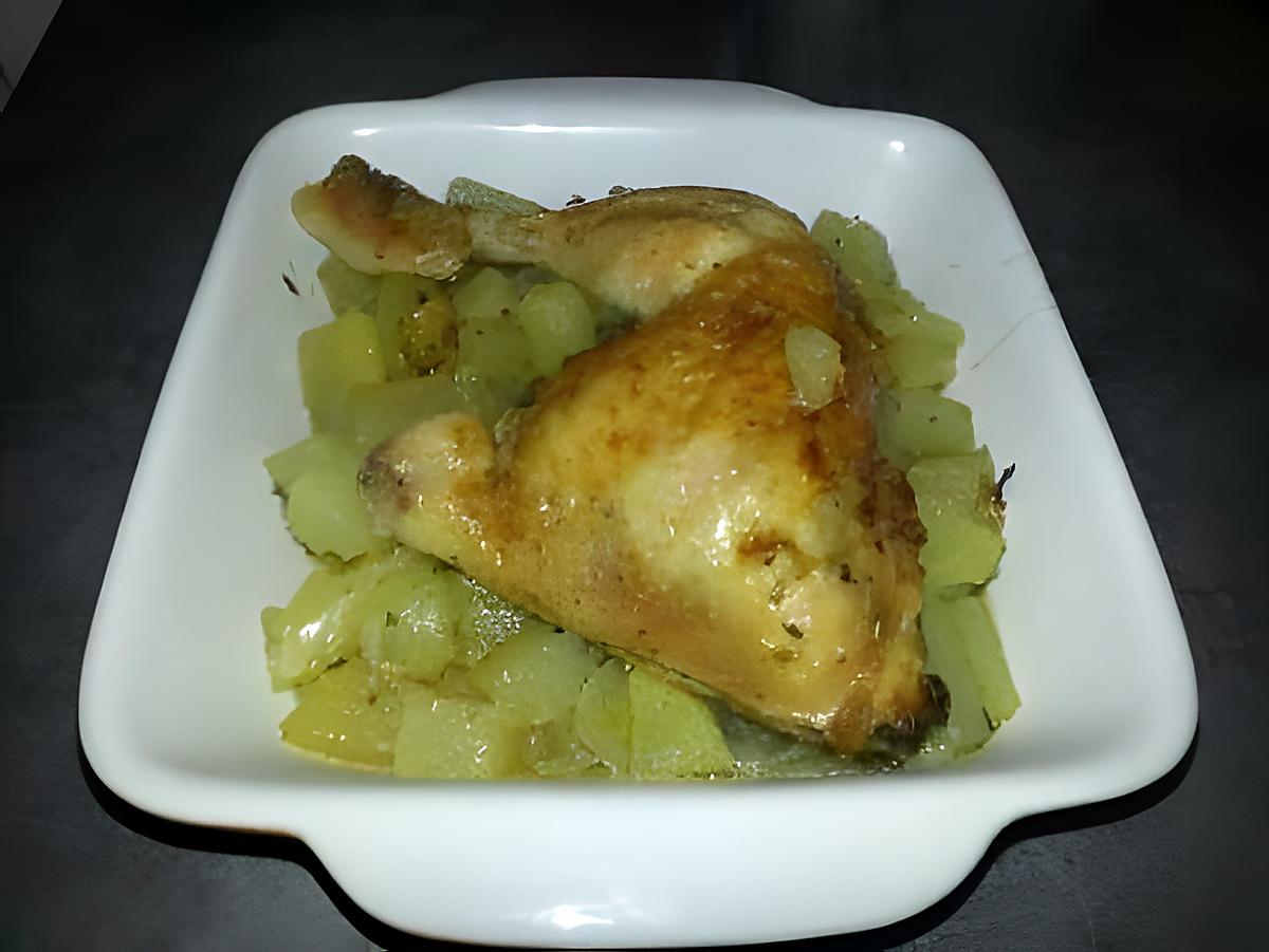 recette Cuisse de poulet, pomme de terre au four