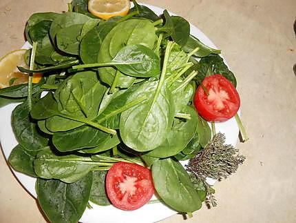 recette Papilotte de filets de cabillaud aux épinards