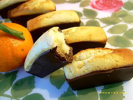 recette financiers aux zestes de clémentine et chocolat noir