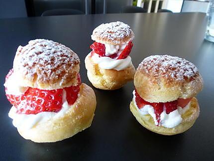 recette Choux chantilly et fraise