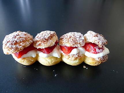 recette Choux chantilly et fraise