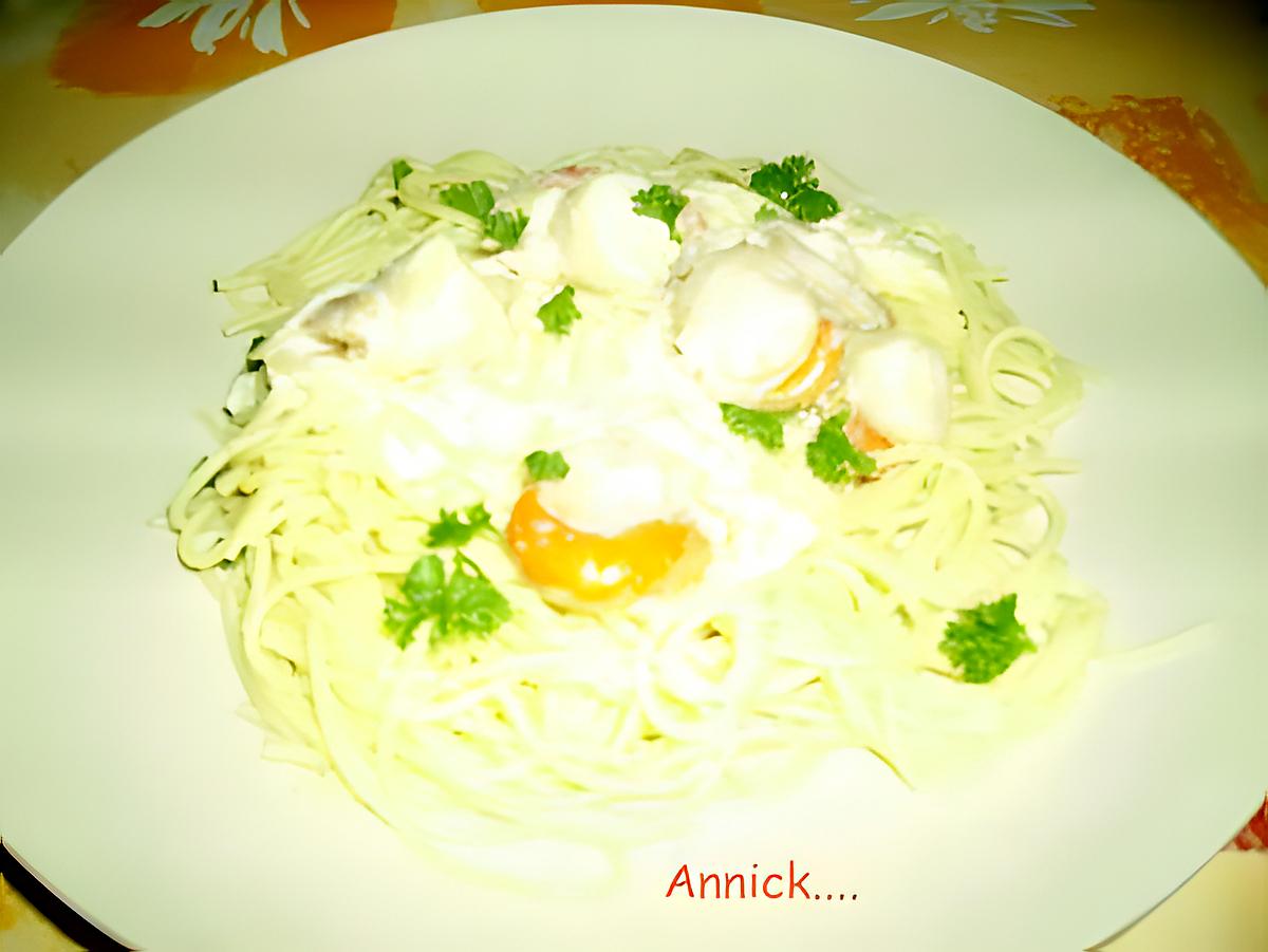 recette spaghettis aux saint-Jacques