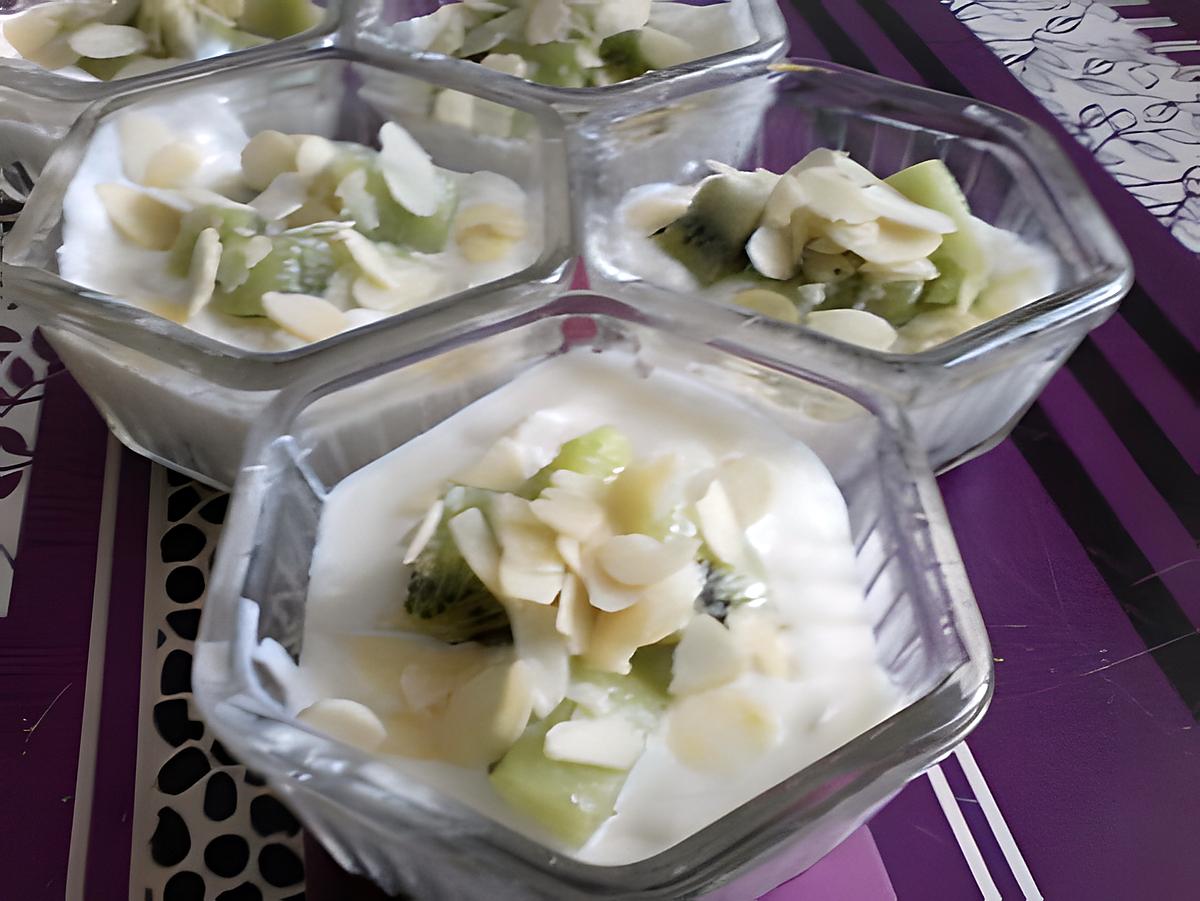 recette creme de vanille amande et kiwi