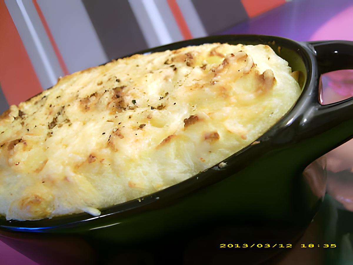 recette hachis parmentier version gratiné