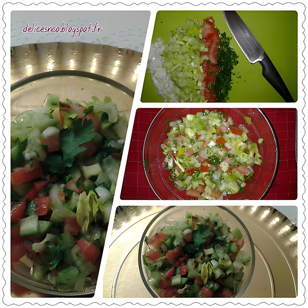 recette SALADE ESTIVALE TOMATES CONCOMBRE